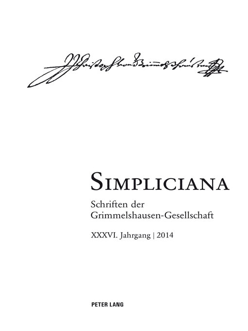 Title details for Simpliciana by Peter Heßelmann - Available